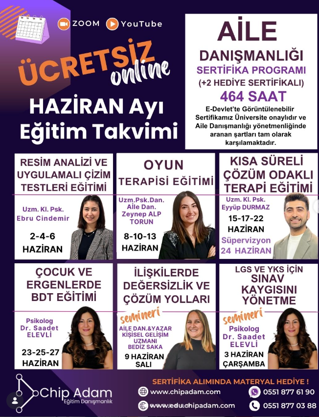  / HAZİRAN AYI EĞİTİM TAKVİMİMİZ